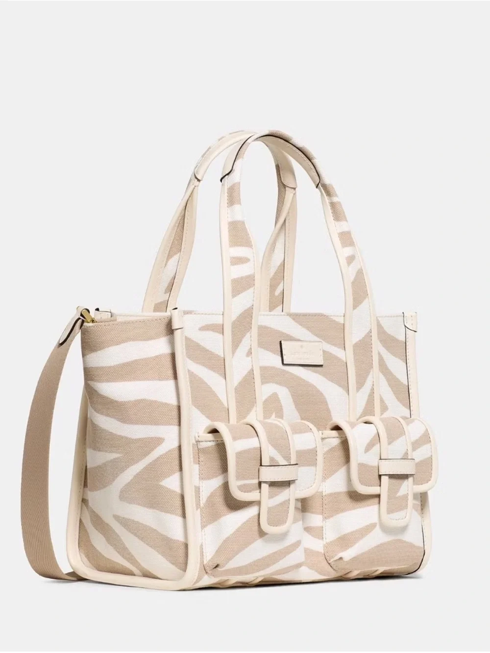Kate Spade Kip Canvas Cargo Small Tote Crossbody Bag Rainbow Multi